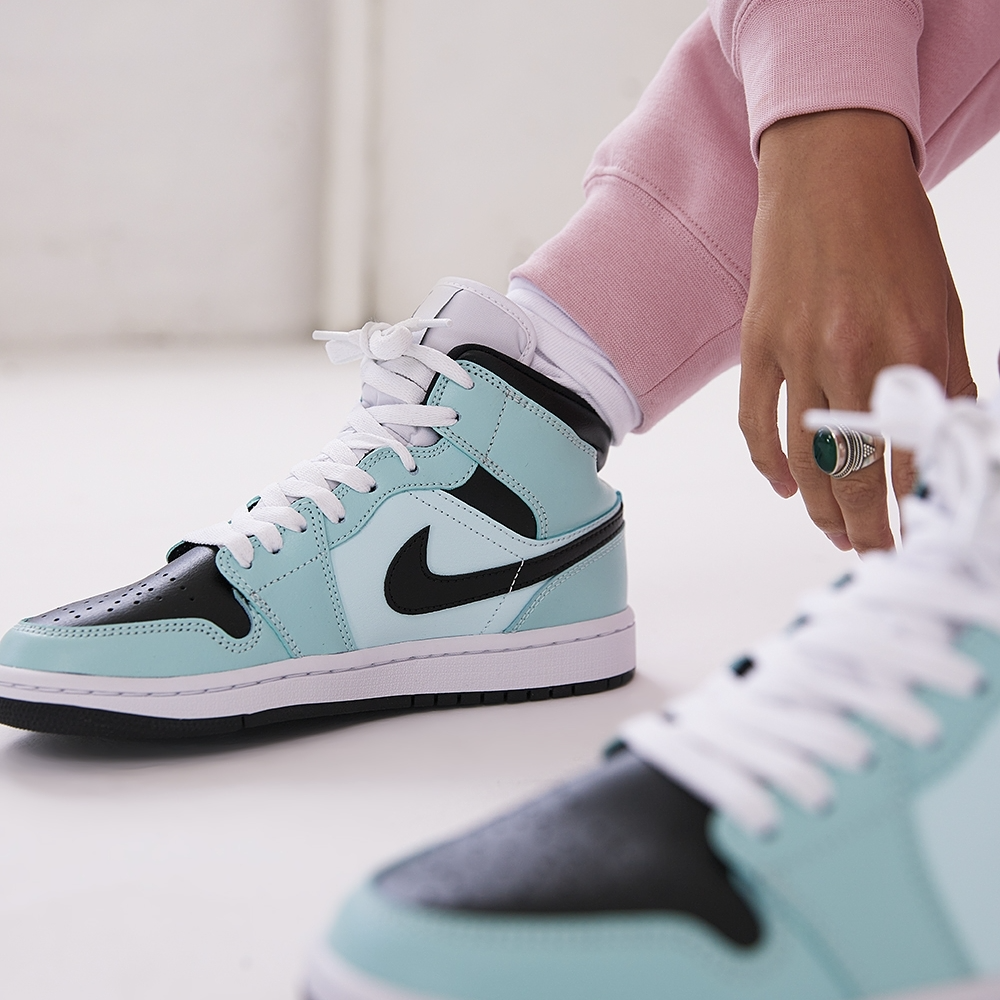  Giày Nike Air Jordan 1 Mid 'Aqua Black' 
