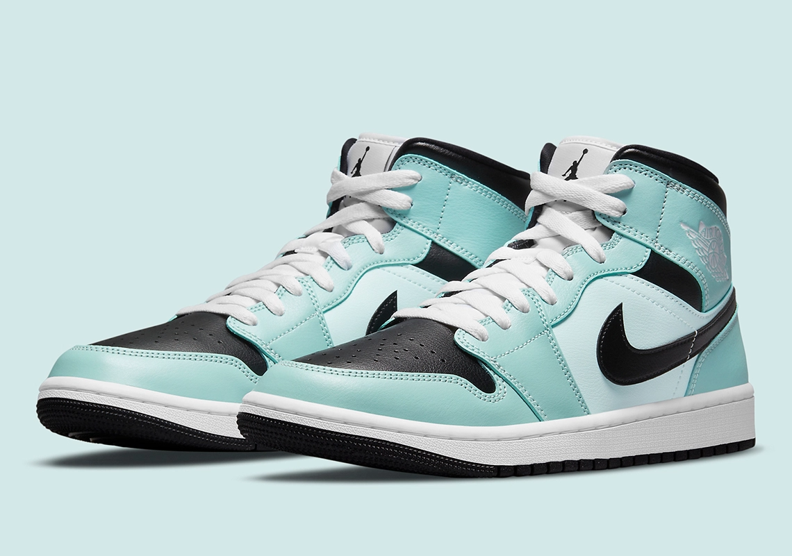  Giày Nike Air Jordan 1 Mid 'Aqua Black' 