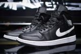 Giày Nike Air Jordan 1 Mid 'Black White' 