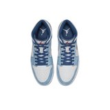  Giày Nike Air Jordan 1 Mid 'French Blue Fire Red' 