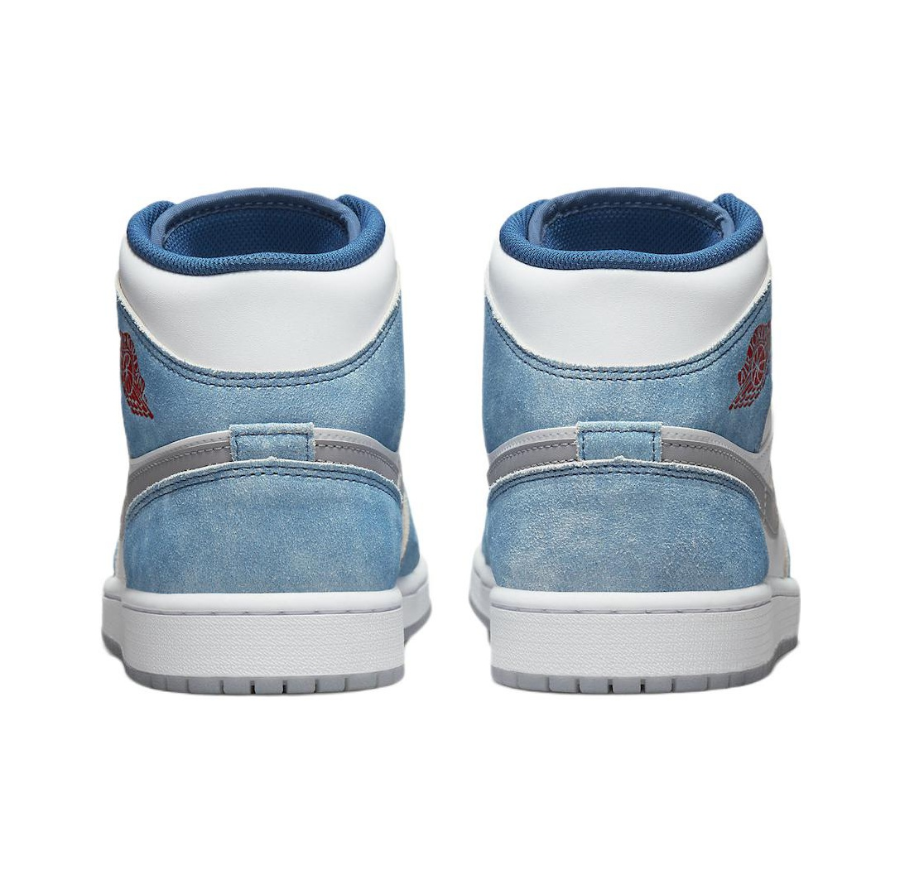  Giày Nike Air Jordan 1 Mid 'French Blue Fire Red' 