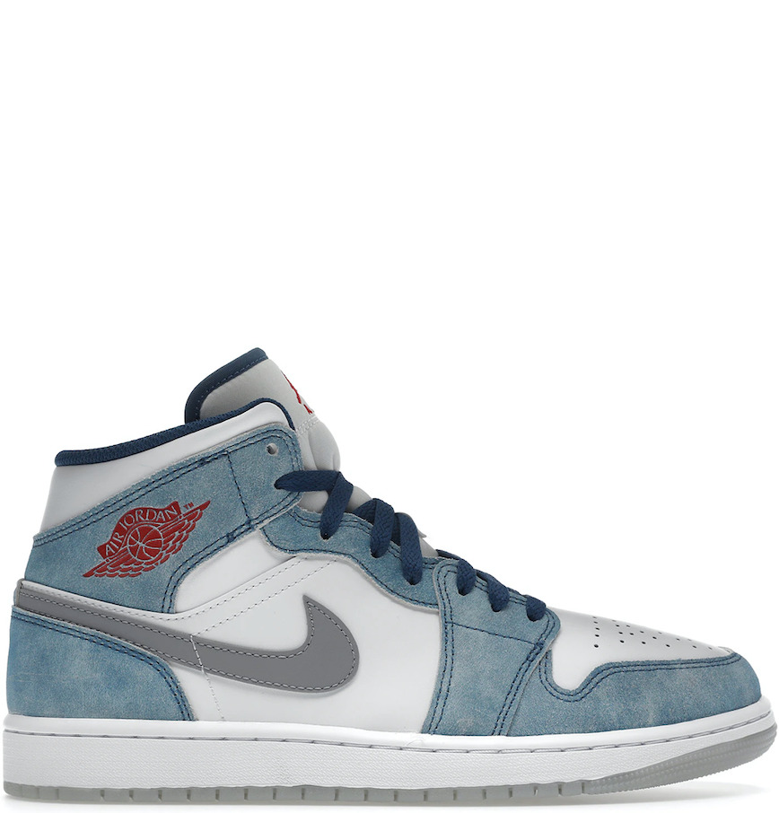  Giày Nike Air Jordan 1 Mid 'French Blue Fire Red' 