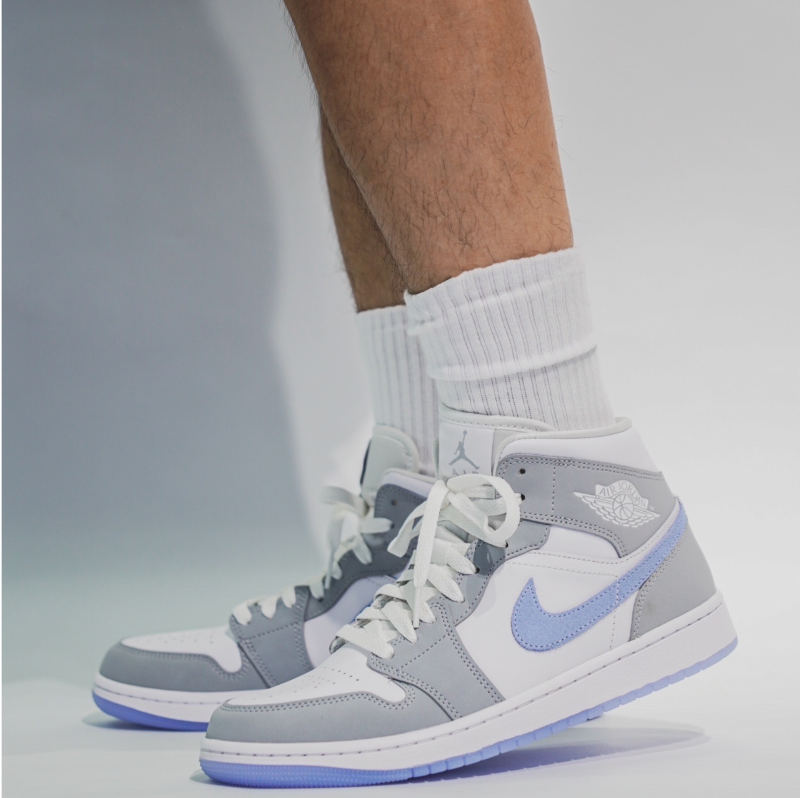  Giày Nike Air Jordan 1 Mid 'Grey Blue' 
