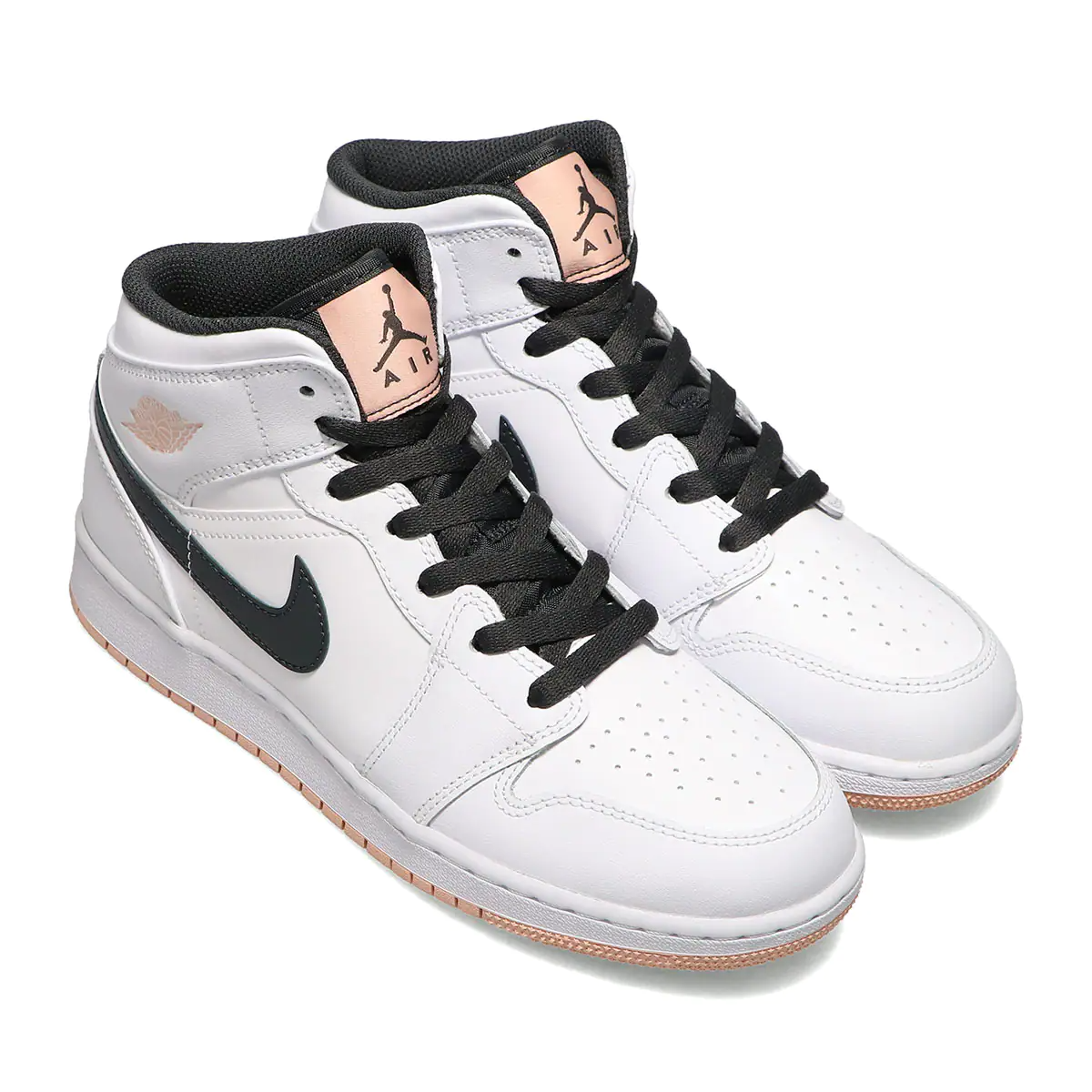 Giày Nike Air Jordan 1 Mid GS 'White Arctic Orange' 