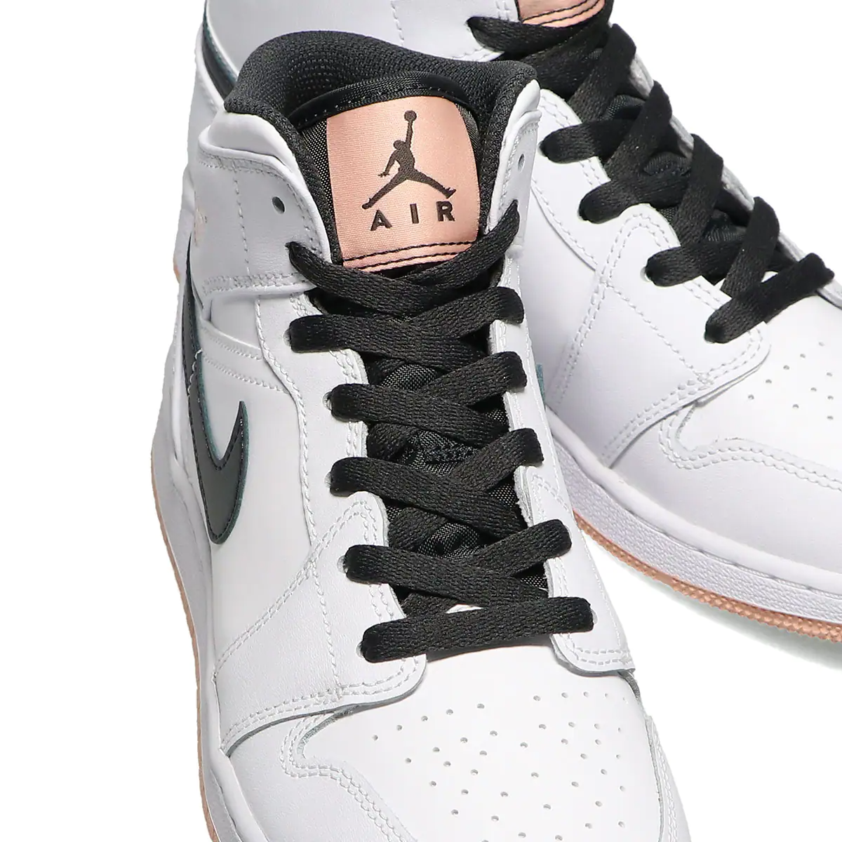  Giày Nike Air Jordan 1 Mid GS 'White Arctic Orange' 