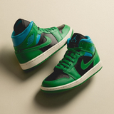  Giày Nike Air Jordan 1 Mid 'Lucky Green Aquatone' 