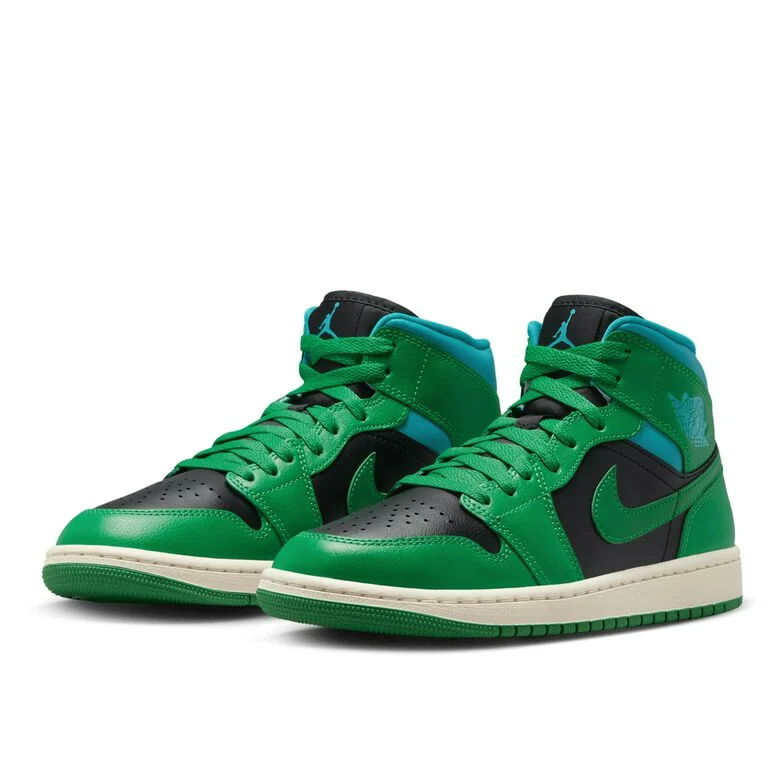  Giày Nike Air Jordan 1 Mid 'Lucky Green Aquatone' 