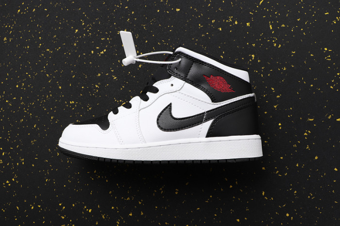  Giày Nike Air Jordan 1 Mid 'White Black' 