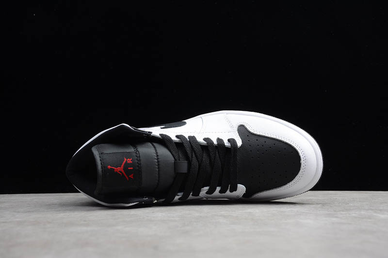  Giày Nike Air Jordan 1 Mid 'White Black' 