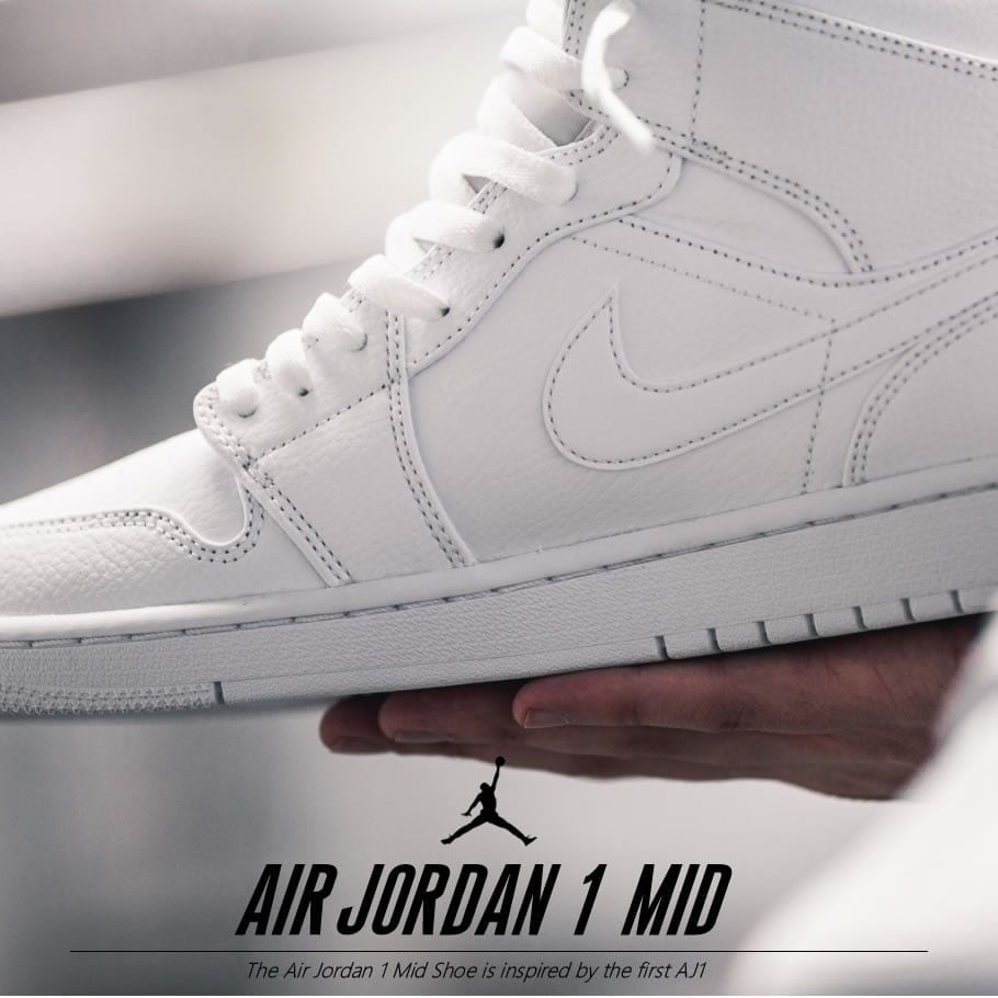  Giày Nike Air Jordan 1 Mid 'White Snakeskin' 