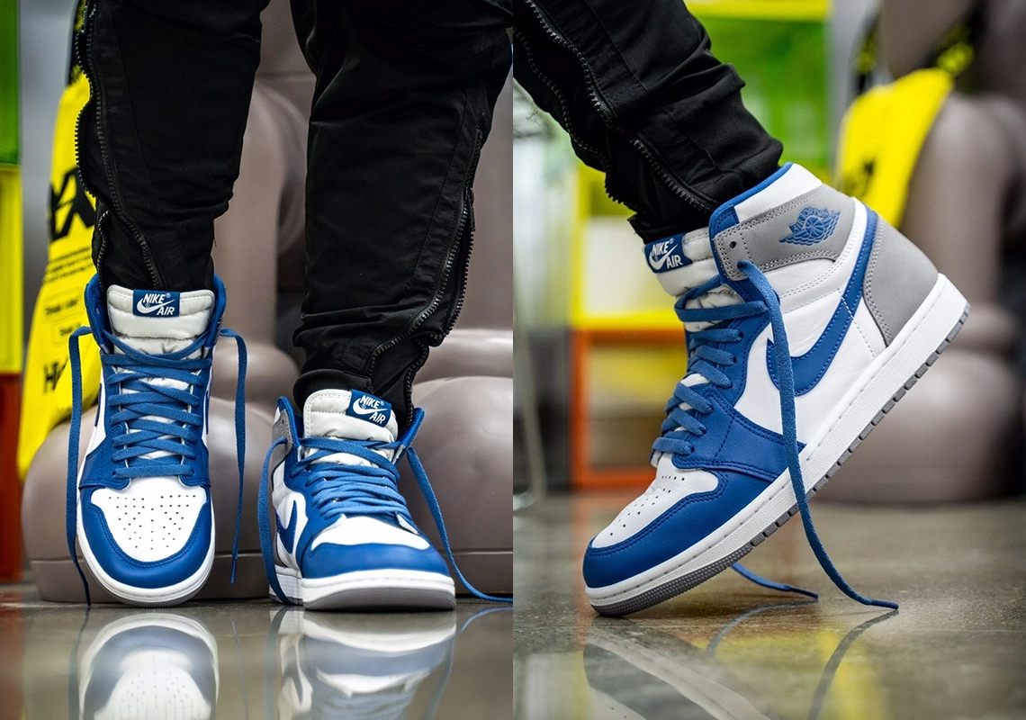  Giày Nike Air Jordan 1 Retro High Og Gs 'True Blue' 