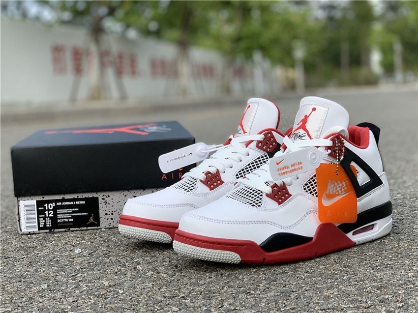  Giày Nike Air Jordan 4 Retro OG 2020 'Fire Red' 