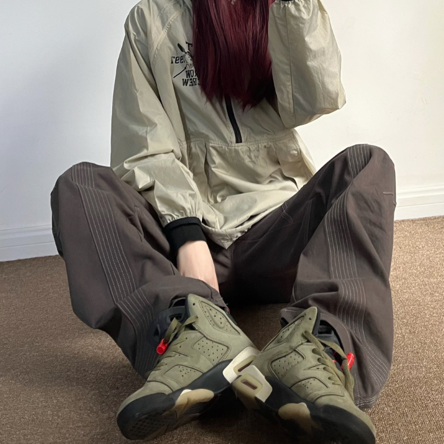  Giày Nike Air Jordan 6 Retro GS x Travis Scott ‘Olive’ 