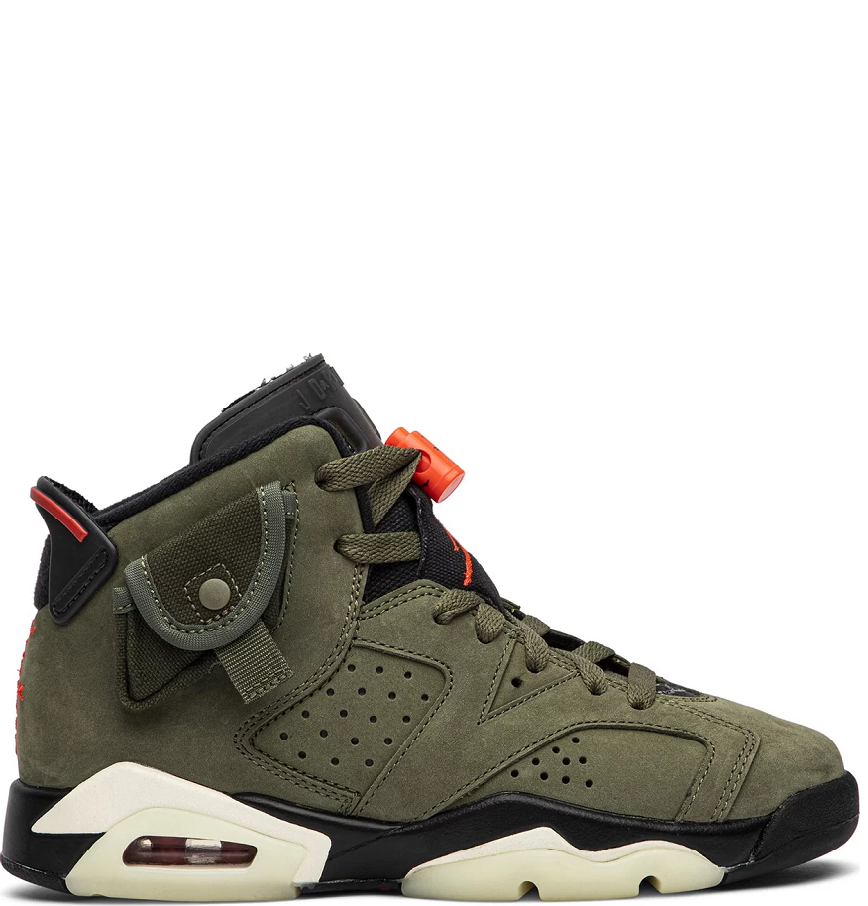  Giày Nike Air Jordan 6 Retro GS x Travis Scott ‘Olive’ 