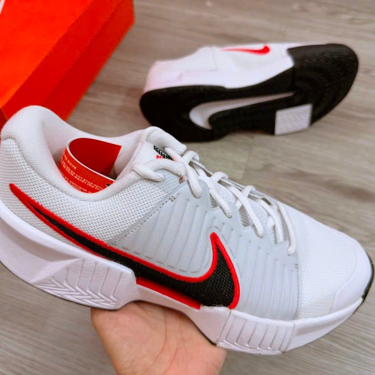  Giày Nike GP Challenge Pro 'White Black Light Crimson' 