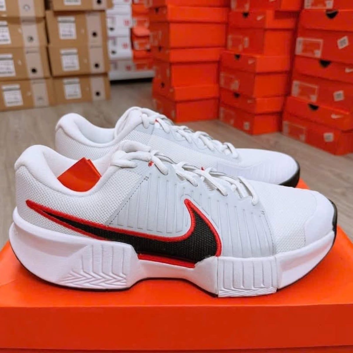  Giày Nike GP Challenge Pro 'White Black Light Crimson' 