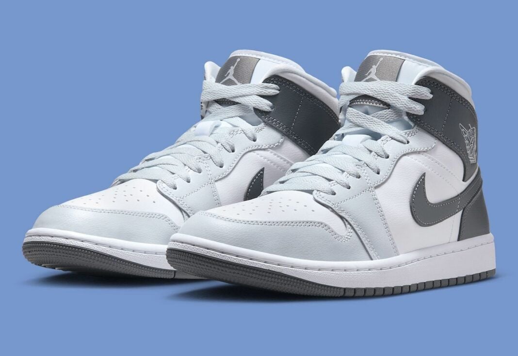  Giày Nike Jordan 1 Mid 'White Smoke Grey' 