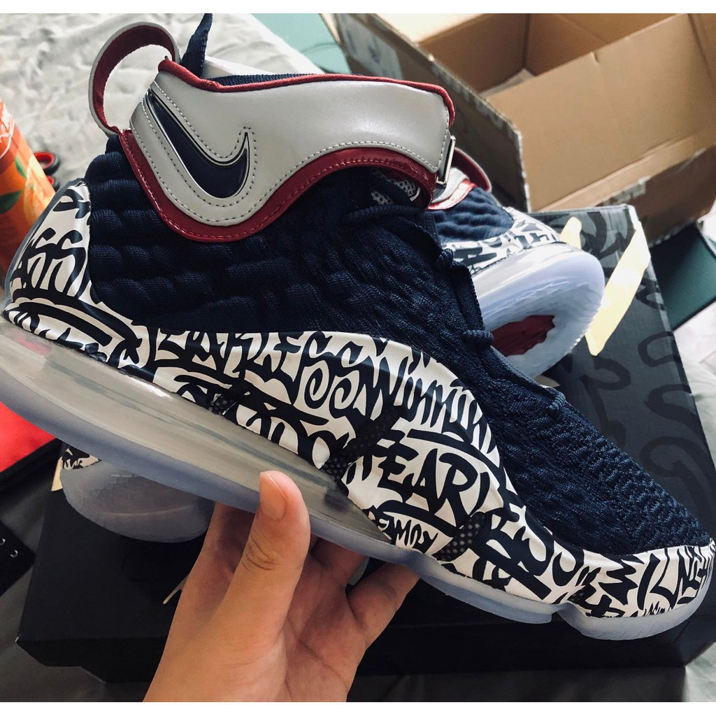  Giày Nike LeBron 17 EP ‘LeBron 4 Cold Blue Graffiti’ 