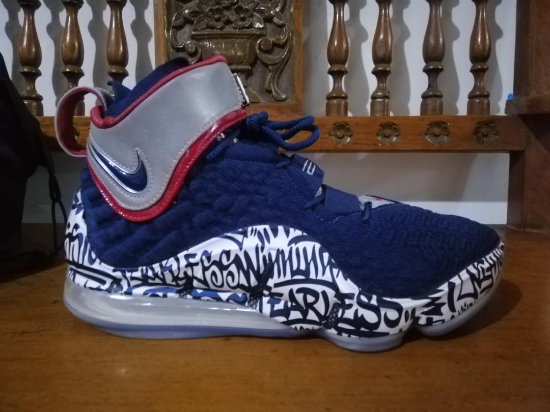  Giày Nike LeBron 17 EP ‘LeBron 4 Cold Blue Graffiti’ 