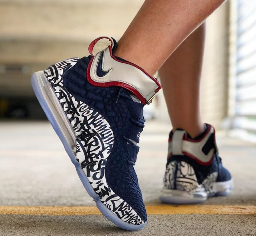  Giày Nike LeBron 17 ‘LeBron 4 Cold Blue Graffiti’ 