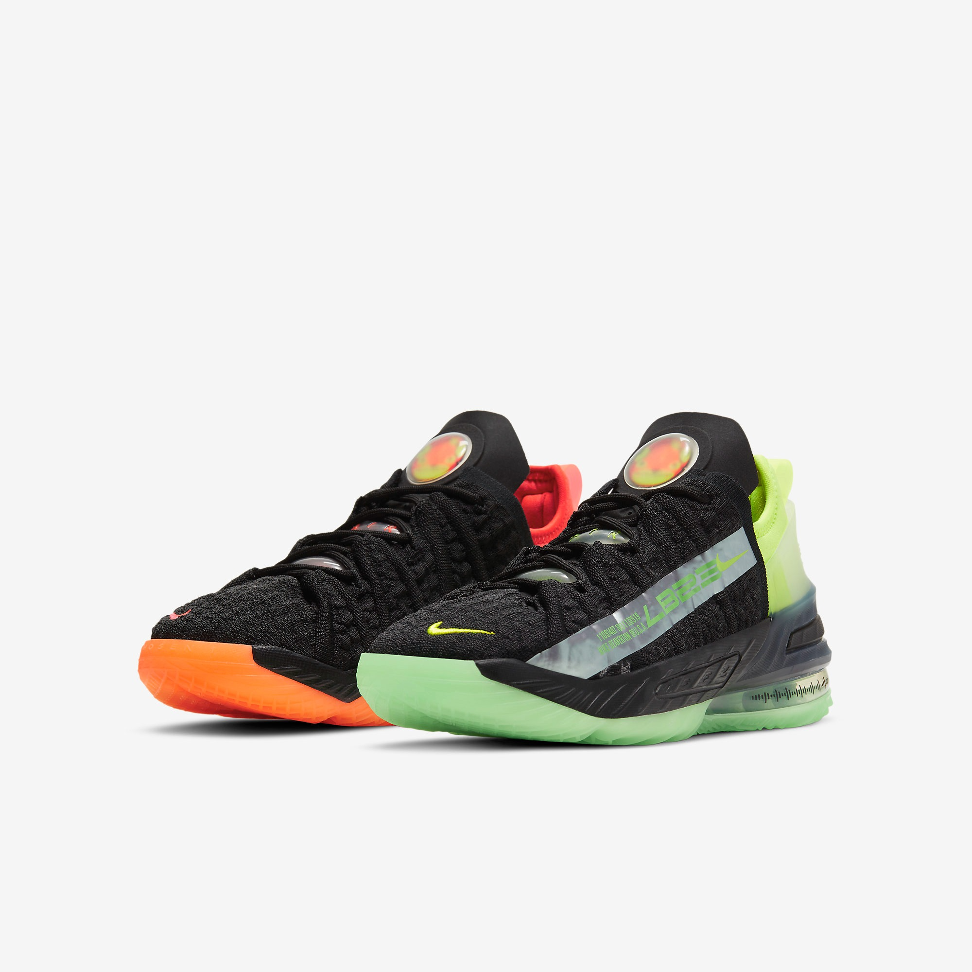  Giày Nike LeBron 18 GS ‘Black Crimson Volt’ 
