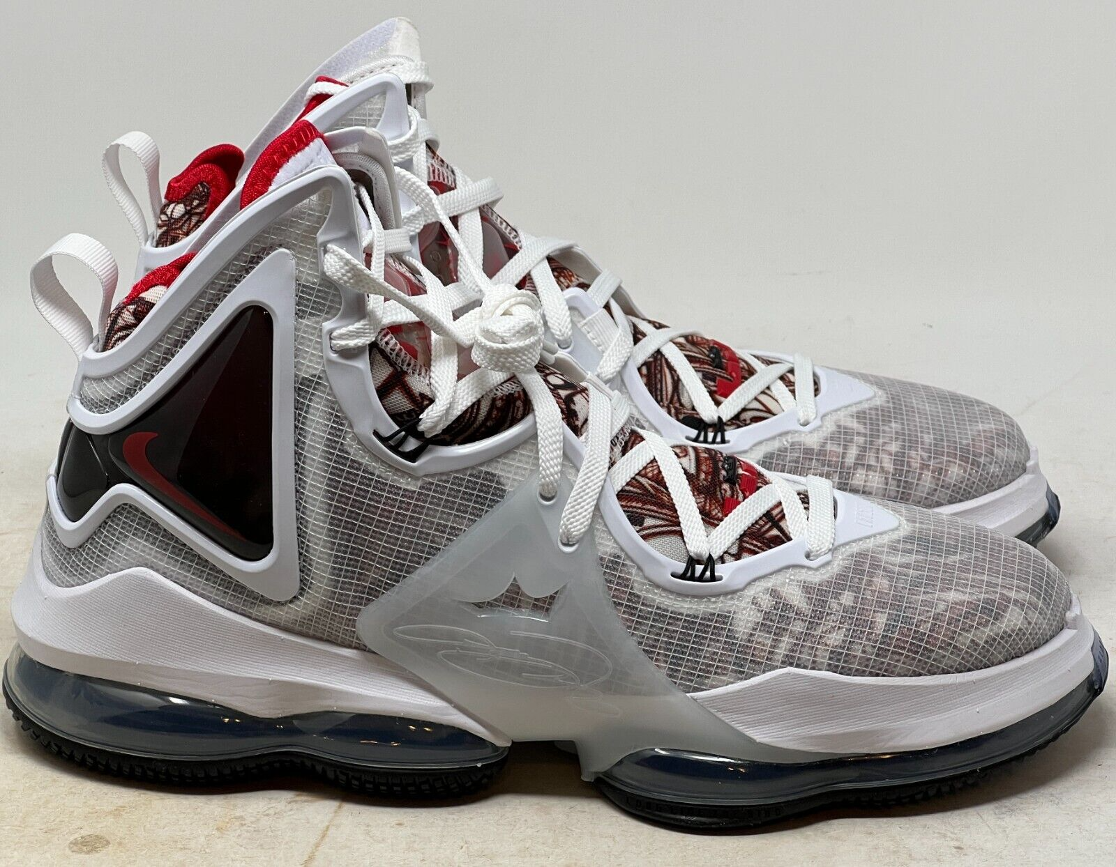  Giày Nike LeBron 19 Para Hombre ‘White Red’ 