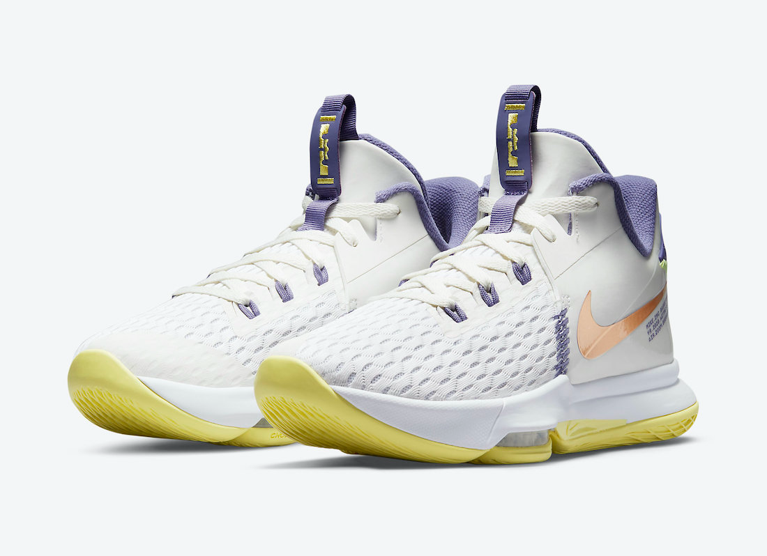  Giày Nike LeBron Witness 5 ‘Summit White Metallic Bronze’ 