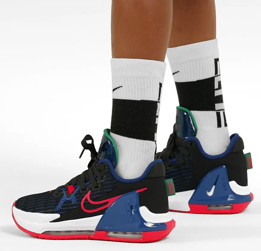  Giày Nike LeBron Witness 6 GS ‘Black Royal Siren Red’ 