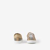  Giày Nữ Burberry Check and Leather Sneakers 'Beige' 
