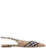  Giày Nữ Burberry Check Dame Slingback Ballerinas 'Beige' 