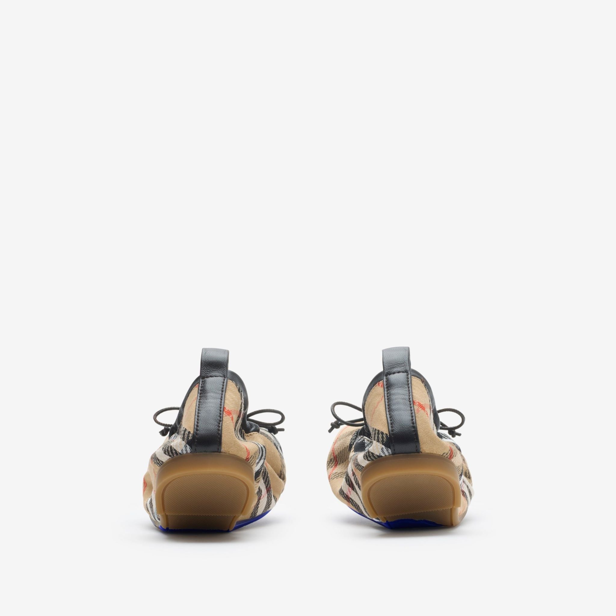  Giày Nữ Burberry Check Fawn Ballerinas 'Beige' 