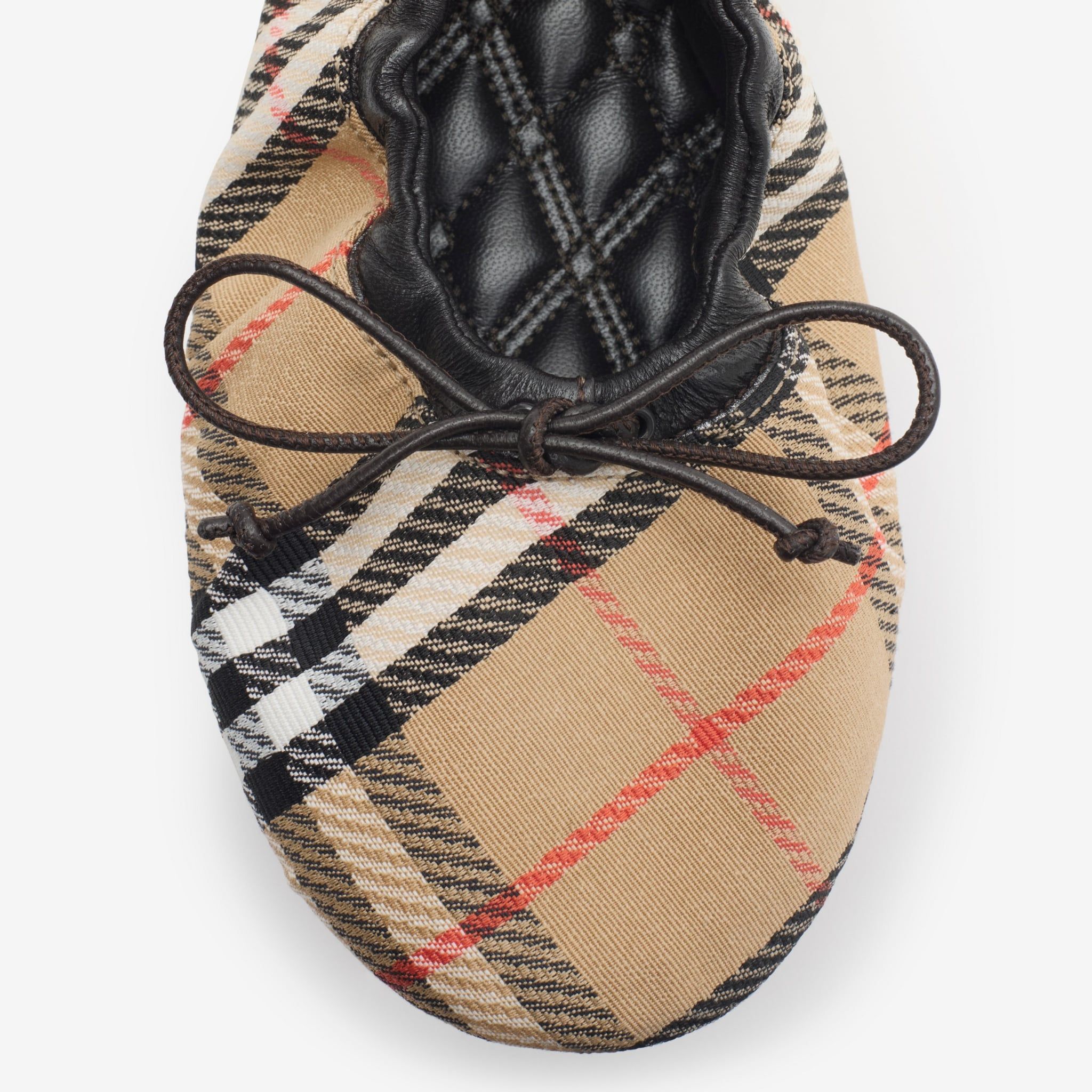  Giày Nữ Burberry Check Fawn Ballerinas 'Beige' 