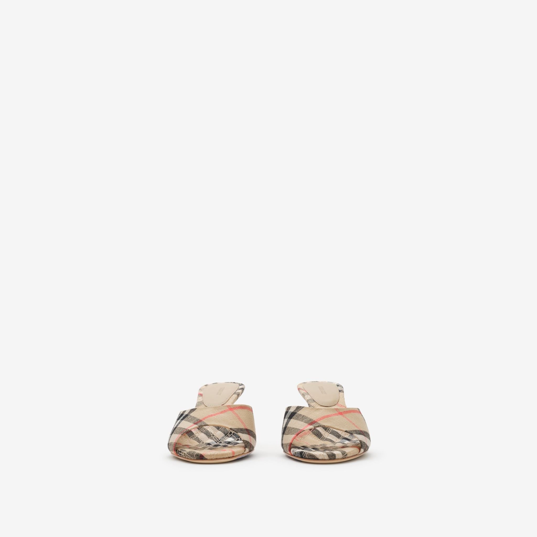 Giày Nữ Burberry Check Mews Low Sandals 'Beige' 