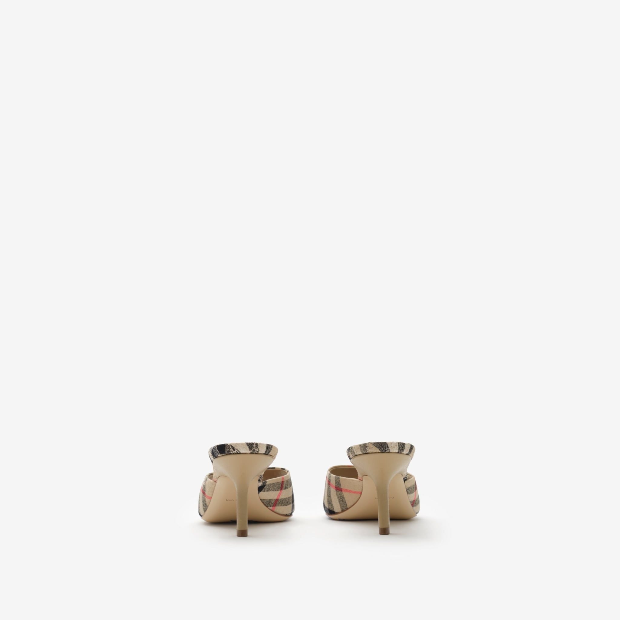  Giày Nữ Burberry Check Mews Low Sandals 'Beige' 