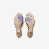  Giày Nữ Burberry Check Mews Low Sandals 'Beige' 