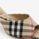  Giày Nữ Burberry Check Mews Low Sandals 'Beige' 