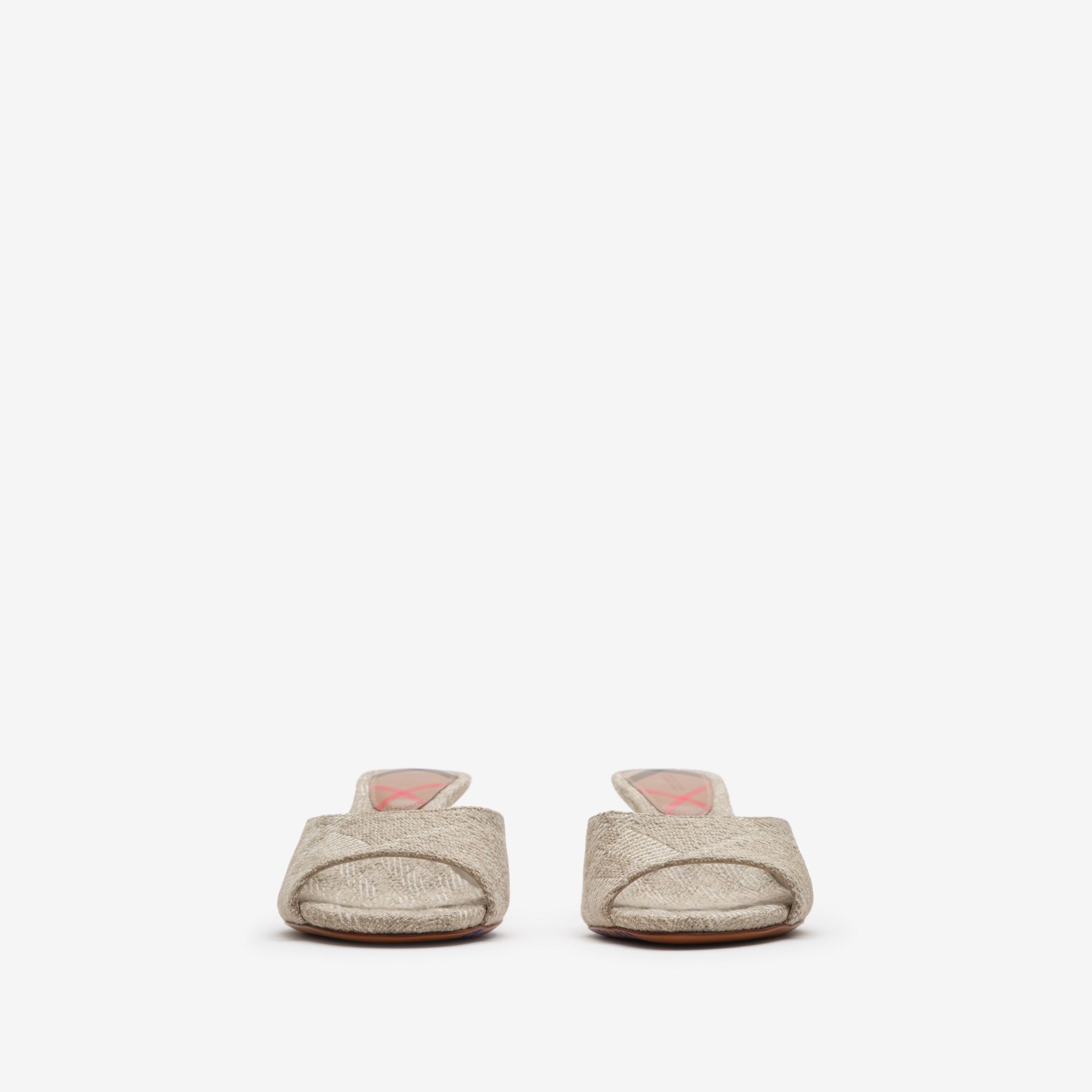  Giày Nữ Burberry Check Mews Low Sandals 'Beige' 