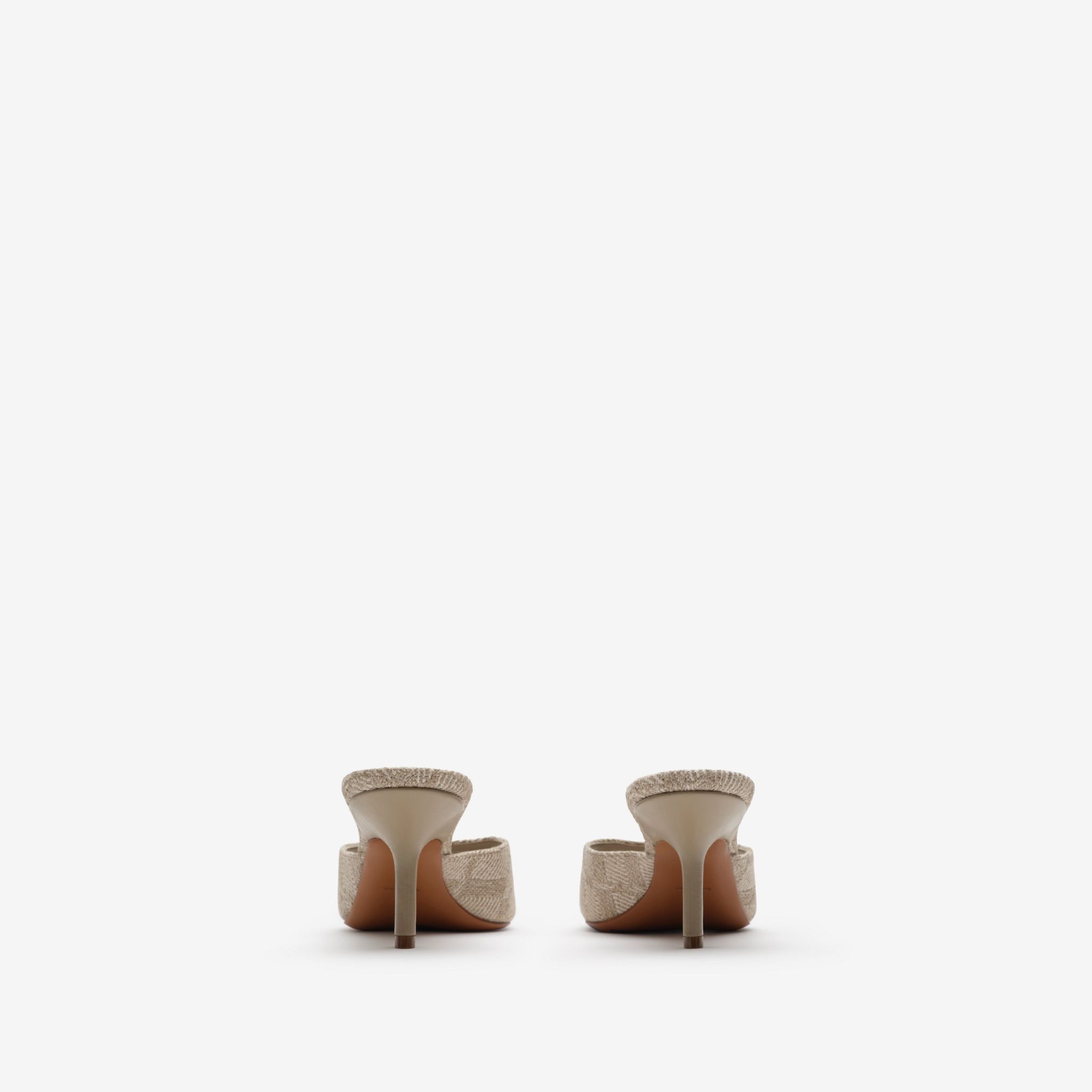  Giày Nữ Burberry Check Mews Low Sandals 'Beige' 