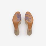  Giày Nữ Burberry Check Mews Low Sandals 'Beige' 