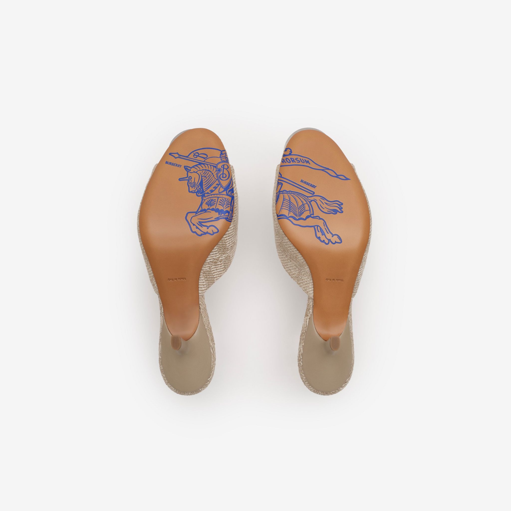  Giày Nữ Burberry Check Mews Low Sandals 'Beige' 