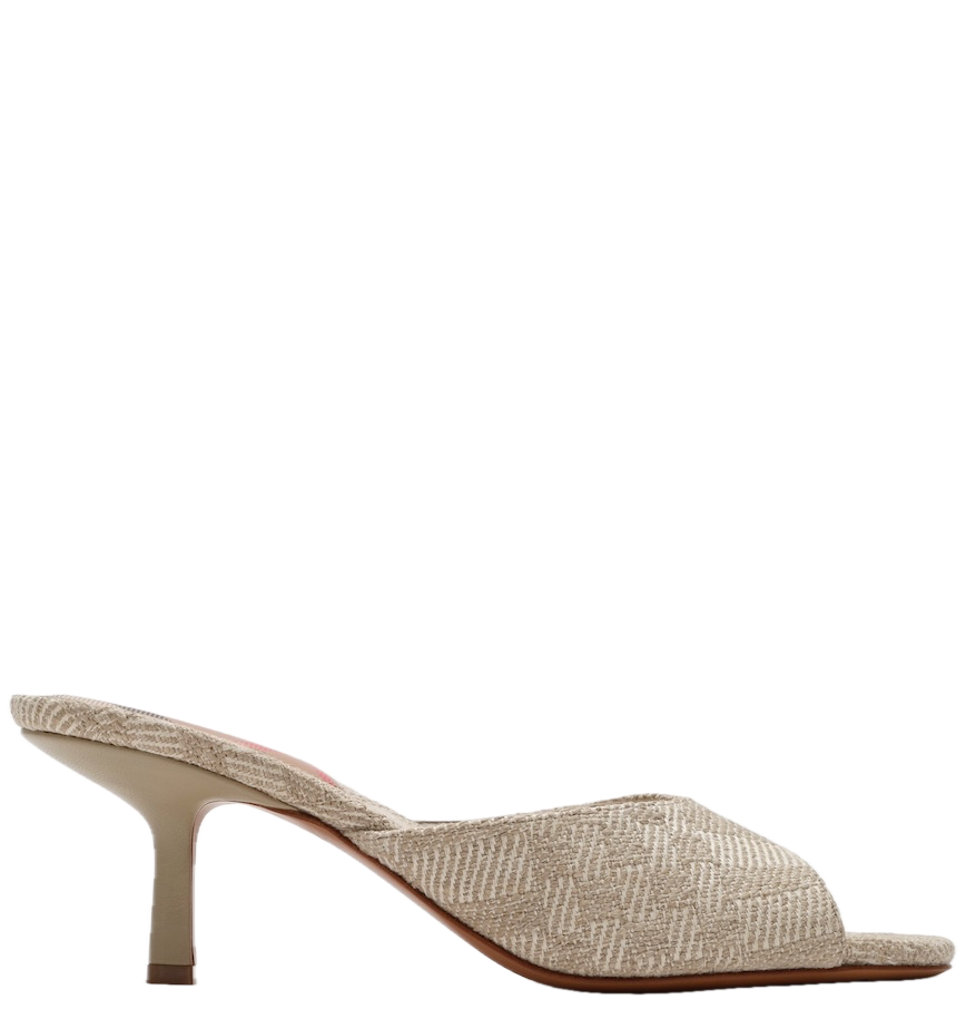  Giày Nữ Burberry Check Mews Low Sandals 'Beige' 