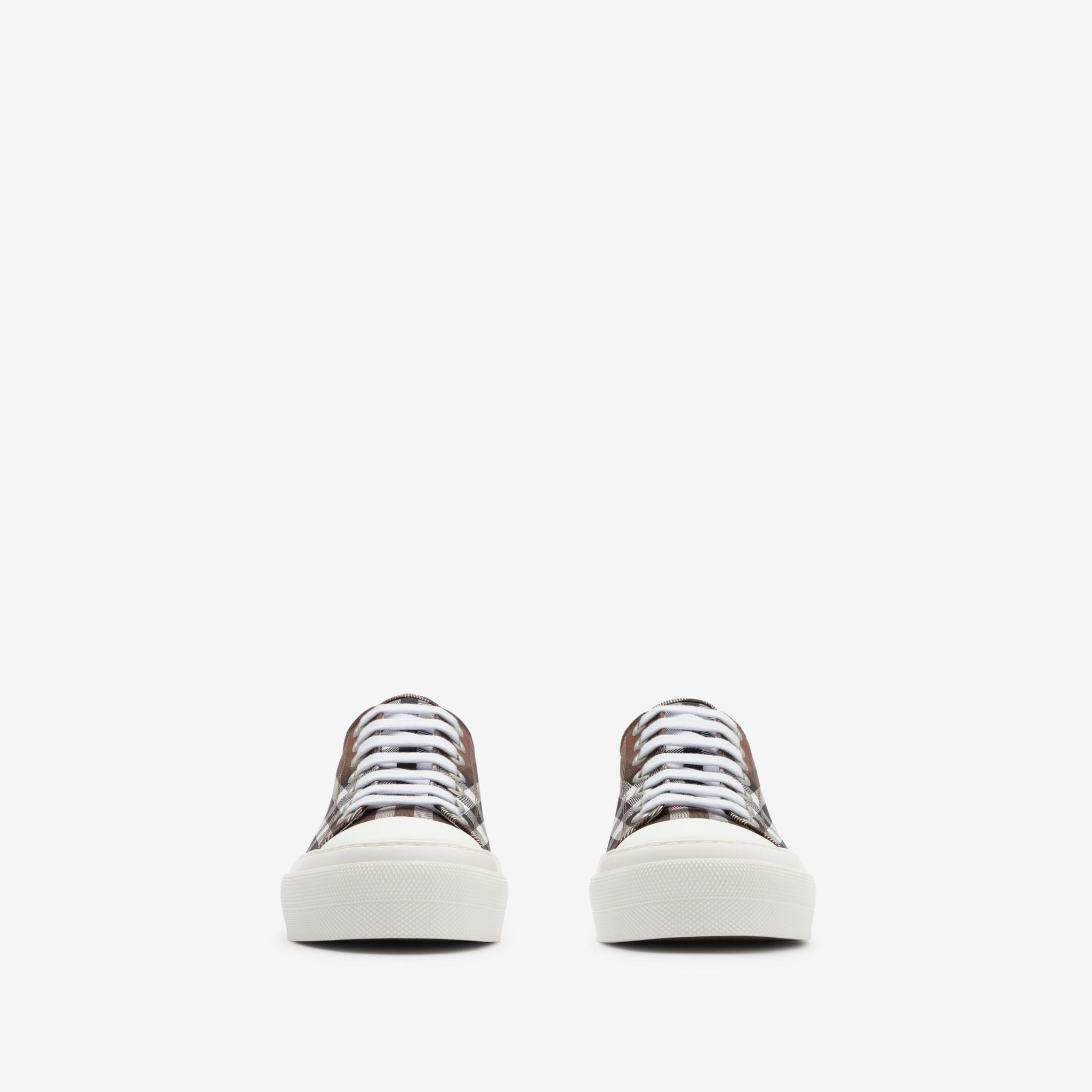  Giày Nữ Burberry Check Sneakers 'Tobacco' 