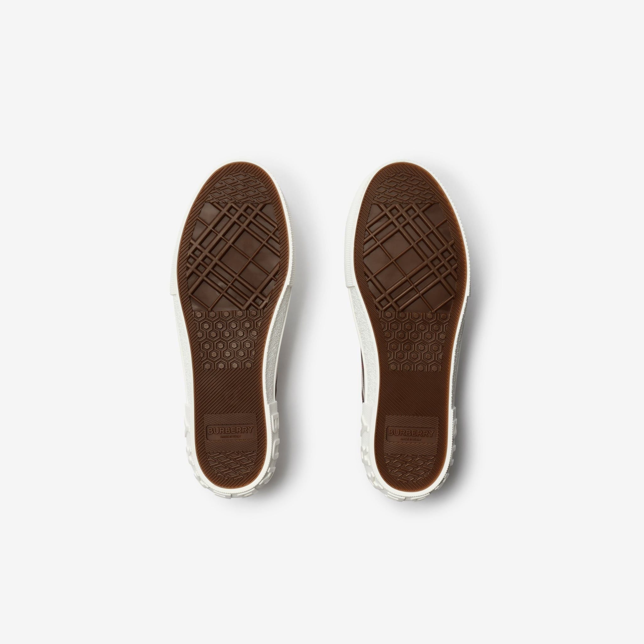  Giày Nữ Burberry Check Sneakers 'Tobacco' 