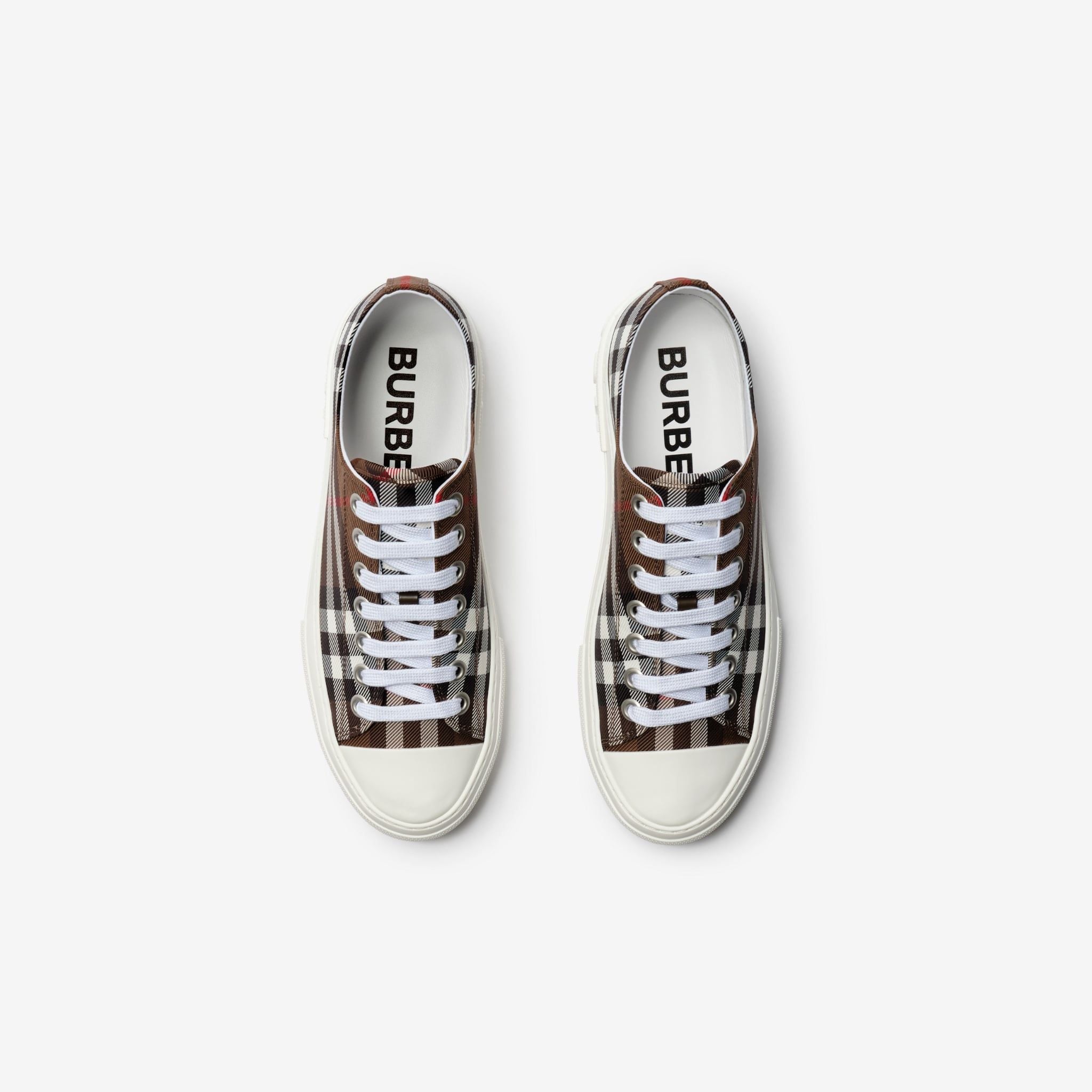  Giày Nữ Burberry Check Sneakers 'Tobacco' 