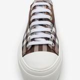  Giày Nữ Burberry Check Sneakers 'Tobacco' 