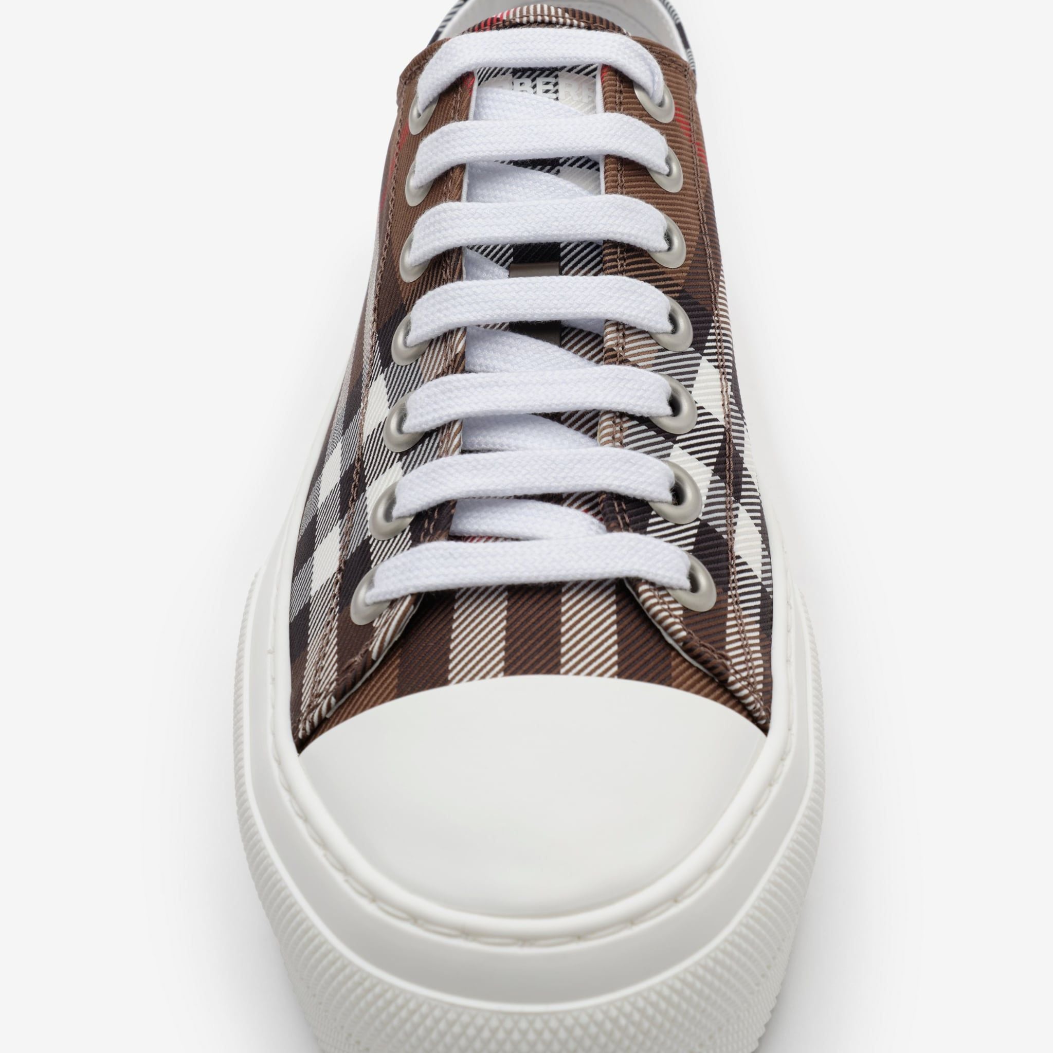  Giày Nữ Burberry Check Sneakers 'Tobacco' 