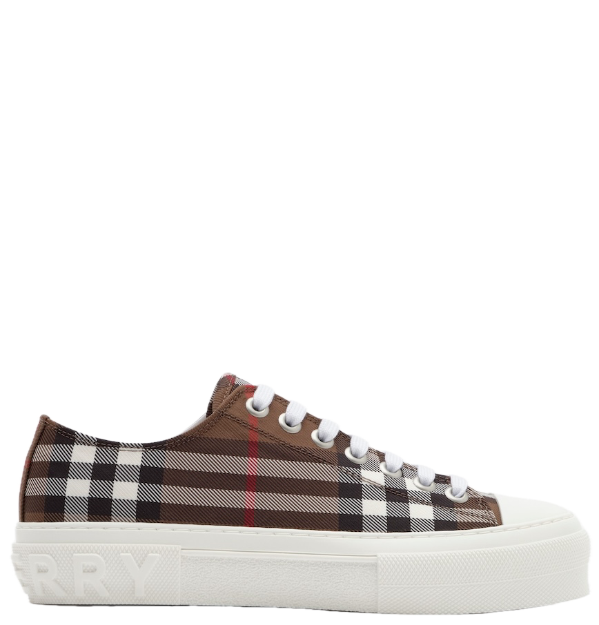  Giày Nữ Burberry Check Sneakers 'Tobacco' 