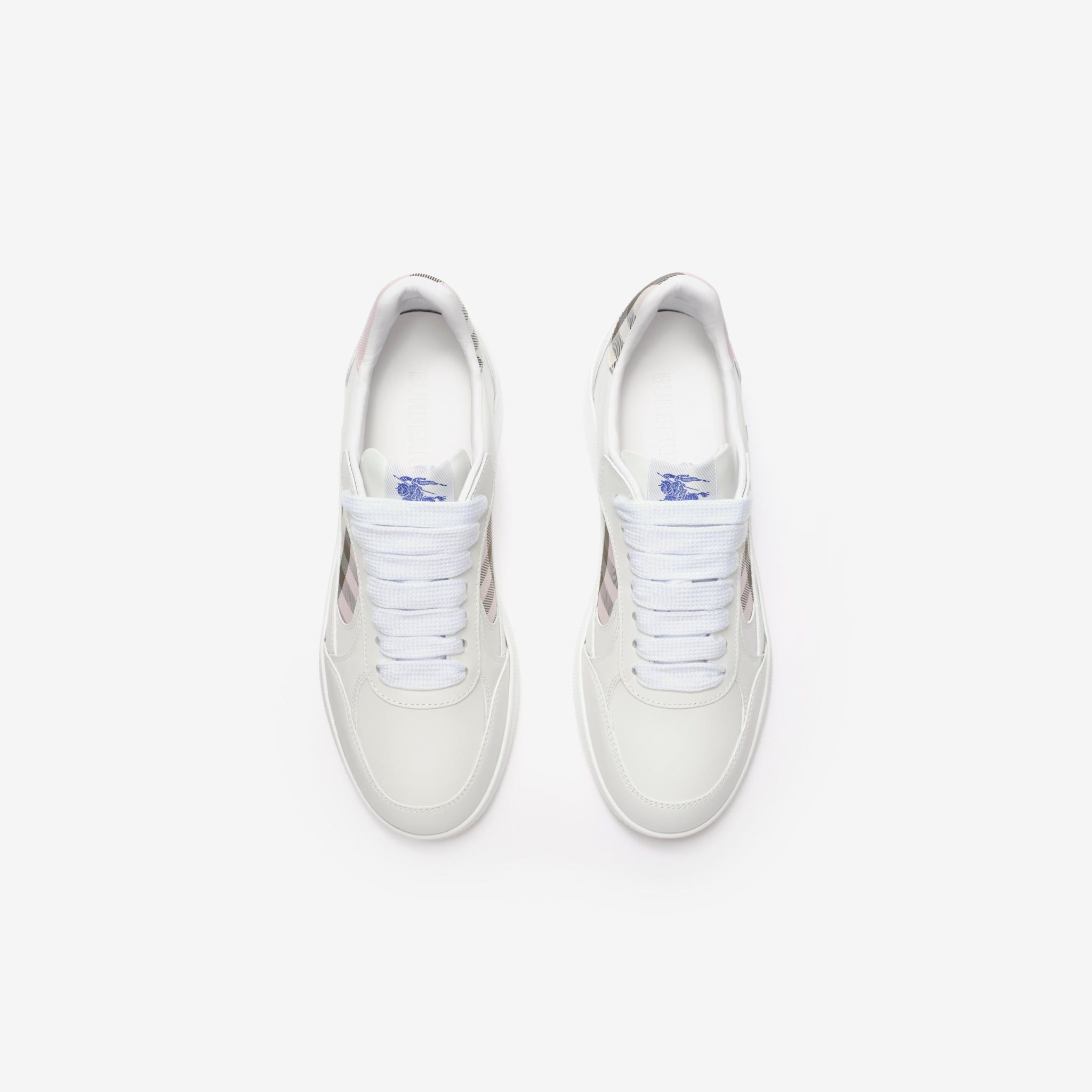  Giày Nữ Burberry Check Terrace Sneakers 'White Pink' 