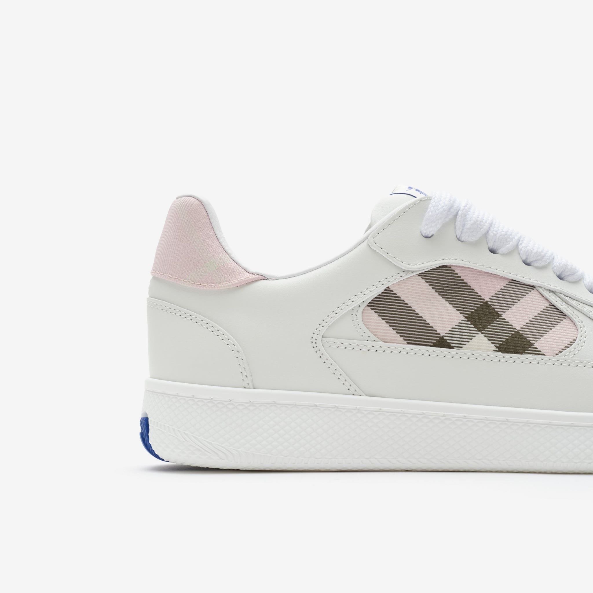  Giày Nữ Burberry Check Terrace Sneakers 'White Pink' 