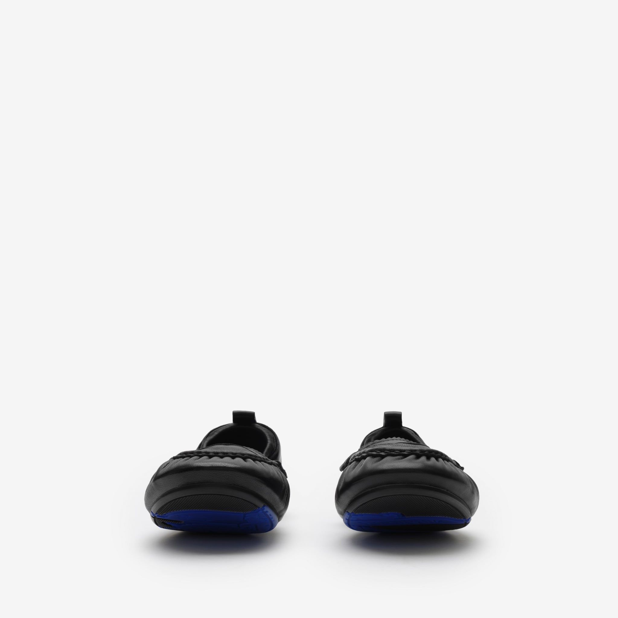  Giày Nữ Burberry Leather Fawn Loafers 'Black' 